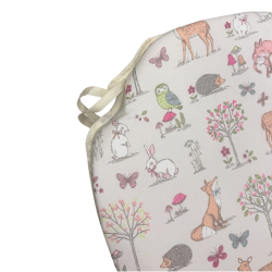 Woodlands Spindle Stoelkussens| Stoelkussens met Bosdierenprint voor Spindelstoelen