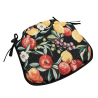Black Fruits Tapestry Spindle Seat Pad | Fruit Design Spindle Chair Pad