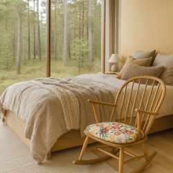 Natural Fruits Tapestry Spindle Seat Pads | Fruit Design Chair Pads |