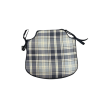Spindelsitzpolster Highland Check Denim | Karierte Spindelstuhlpolster