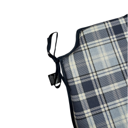Spindle Seat Pads Highland Check Denim | Checked Spindle Chair Pads