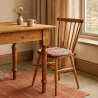 Spindle Seat Pads Highland Check Autumn | Checked Spindle Chair Pads