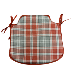 Coussins de chaise à fuseaux Highland Check Automne | Coussins de chaise à fuseaux à carreaux