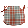 Spindelsitzpolster Highland Check Herbst | Karierte Spindelstuhlpolster