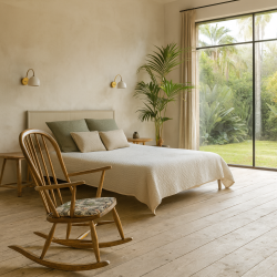 Coussin de chaise en forme de fuseau, motif tapisserie forêt tropicale naturelle |