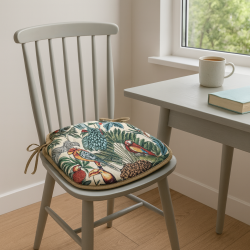 Coussin de chaise en forme de fuseau, motif tapisserie forêt tropicale naturelle |