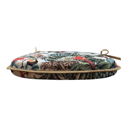 Natural Rainforest Tapestry Spindle Seat Pad | Spindle Shaped Chair Pad