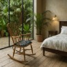 Black Rainforest Tapestry Spindle Seat Pad | Tapestry Spindle Chair Pad