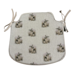 Rabbit Spindle Shaped Seat Pads | Rabbit Print Spindle Seat Pads |