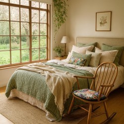 Printed Velvet Spindle Seat Pads  | Modern Velvet Spindle Chair Pads