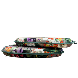 Printed Velvet Spindle Seat Pads  | Modern Velvet Spindle Chair Pads
