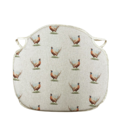 Coussins de chaise à fuseaux en forme de fuseau à motif faisan | Coussins de chaise à fuseaux à motif faisan