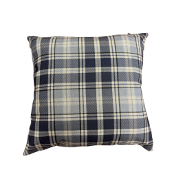 Coussins en denim à carreaux Highland | Coussins à carreaux bleus | Coussins tartan