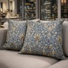 Snakeshead Denim Cushions | Patterned Scatter Cushions | Blue Cushions