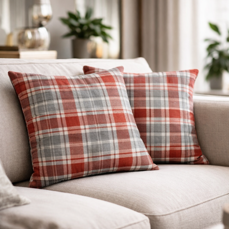 Highland Check Herfst Kussens | Geruite Kussens | Tartan Kussens