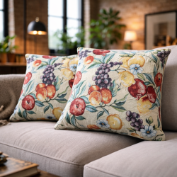 Cuscini Decorativi a Tappezzeria con Frutti Naturali | Cuscini con Motivo a Frutta |