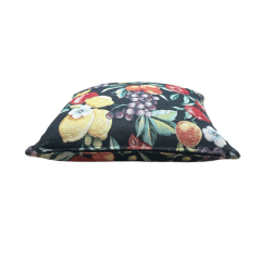 Coussins de canapé en tapisserie à motifs de fruits noirs | Coussins en tapisserie à motifs de fruits