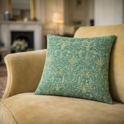 Snakeshead Forest Cushions | Patterned Sofa Cushions | Green Cushions