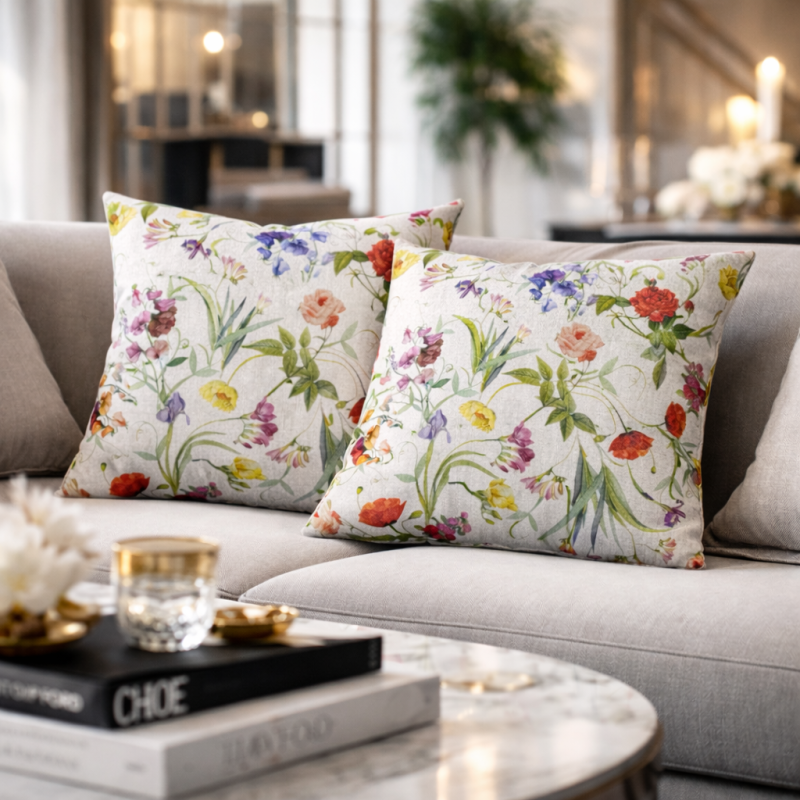 Klassieke Bloemkussens | Kussens met Bloemenpatroon | Bloemrijke Kussens
