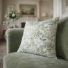 Coussins fleuris verts et gris | Coussins fleuris modernes | Coussins à fleurs