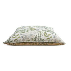 Coussins fleuris verts et gris | Coussins fleuris modernes | Coussins à fleurs