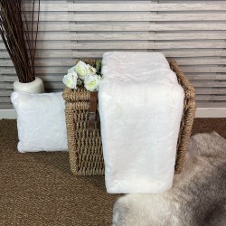 CLEARANCE! Richmond Cream Faux Fur Bed Runner | Cream Fur Bed Runner