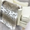 CLEARANCE! Beige Lynx Faux Fur Bed Runner | Animal Print Bed Runner