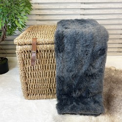UITVERKOOP! Grijze Das Imitatiebont Bedloper | Grijze Bont Bedloper