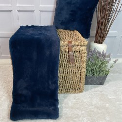 CLEARANCE! Richmond Ink Faux Fur Bed Runner | Runner da letto in pelliccia sintetica blu