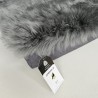 Large Genuine Sheepskin Orthopaedic Dog Bed. Grey Memory Foam Dog Bed
