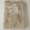Large Genuine Sheepskin Pet Bed. Oyster Long Haired Orthopaedic Dog Bed