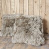 Pair Of Real Sheepskin Taupe Cushions 40cm
