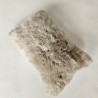 Coppia Di Cuscini Rettangolari In Vera Pelle Di Pecora Oyster 30x50cm
