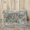 Pair Of Taupe Genuine Sheepskin Rectangular Pillows 30x50cm