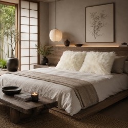 Paire de coussins carrés en véritable peau de mouton ivoire, 50 cm