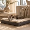 Large Genuine Sheepskin Dog Bed. Shearling Orthopaedic Pet Bed - Oyster