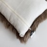 Paire de coussins taupe en véritable peau de mouton, 40 cm