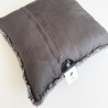 Pair Of Grey Shearling Genuine Sheepskin Cushions 40cm