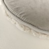 Shearling Sheepskin Round Bistro Seat Pads Oyster 37cm Chair Pads, Sold In Pairs