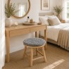 Pair of Grey Real Sheepskin Round Seat Pads Short Haired 37cm Chair Pads