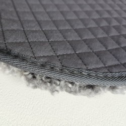 Paar Grijze Echte Schapenvacht Ronde Stoelkussens Kort Haar 37cm Stoelkussens
