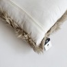 Pair Of Rectangular Cushions Genuine Sheepskin Oyster 30x50cm