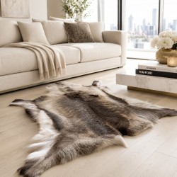 Grand tapis en peau de renne naturelle | Peau de renne nordique naturelle