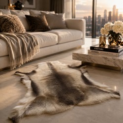 Large Nordic Reindeer Hide Rug | Large Natural Reindeer Skin