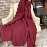 Plaid polaire couleur vin | Couverture polaire bordeaux | Couvertures polaires |