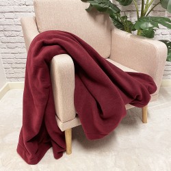 Weinrotes Fleece-Plaid | Maroon Fleece-Decke | Fleece-Decken |