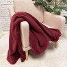 Wine Coloured Fleece Throw | Maroon Fleece Blanket | Fleece Blankets |