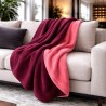 Reversible Wine Fleece Blanket | Reversible Fleece Throw | Red Throws