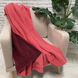 Reversible Wine Fleece-Decke | Reversible Fleece-Überwurf | Rote Überwürfe