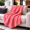 Plaid en polaire corail | Couverture en polaire pêche | Couvertures en polaire |